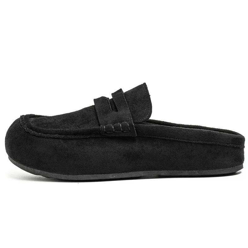 Mule penny souple pour homme, coloris Noir