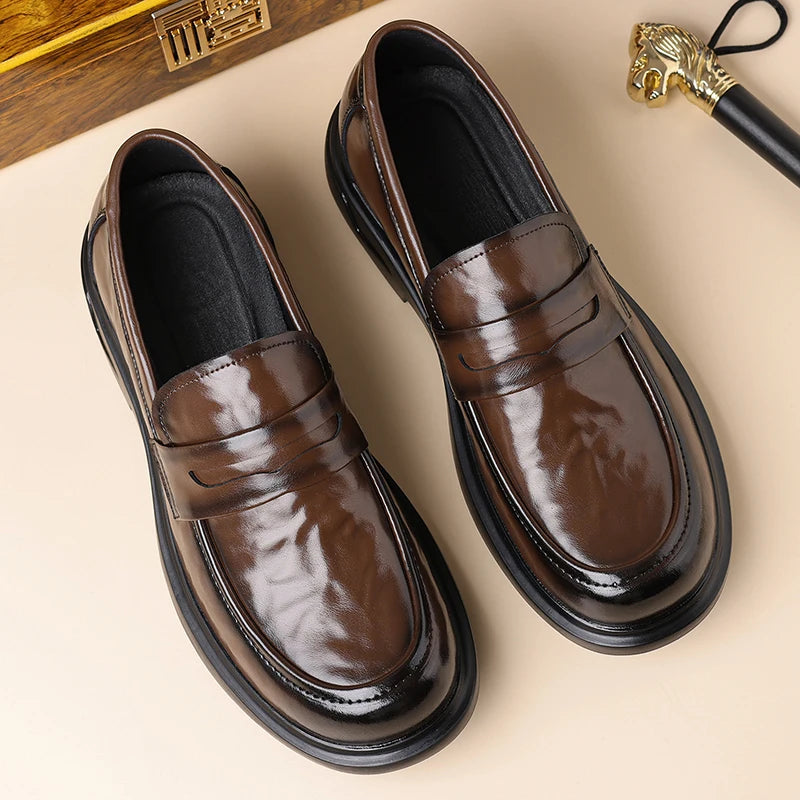 Mocassins penny en cuir pour homme
