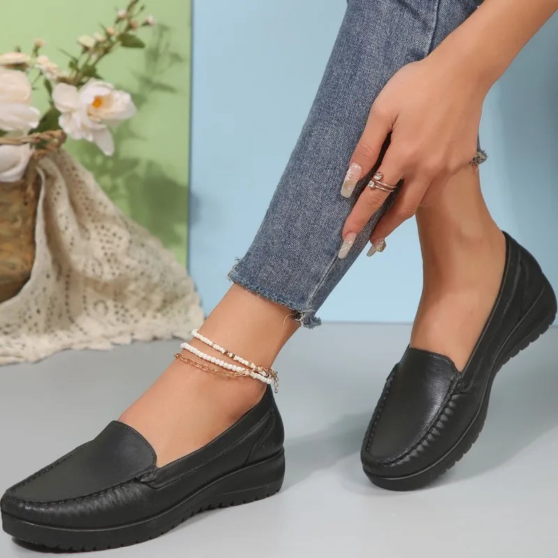 Mocassins confort en similicuir pour femme