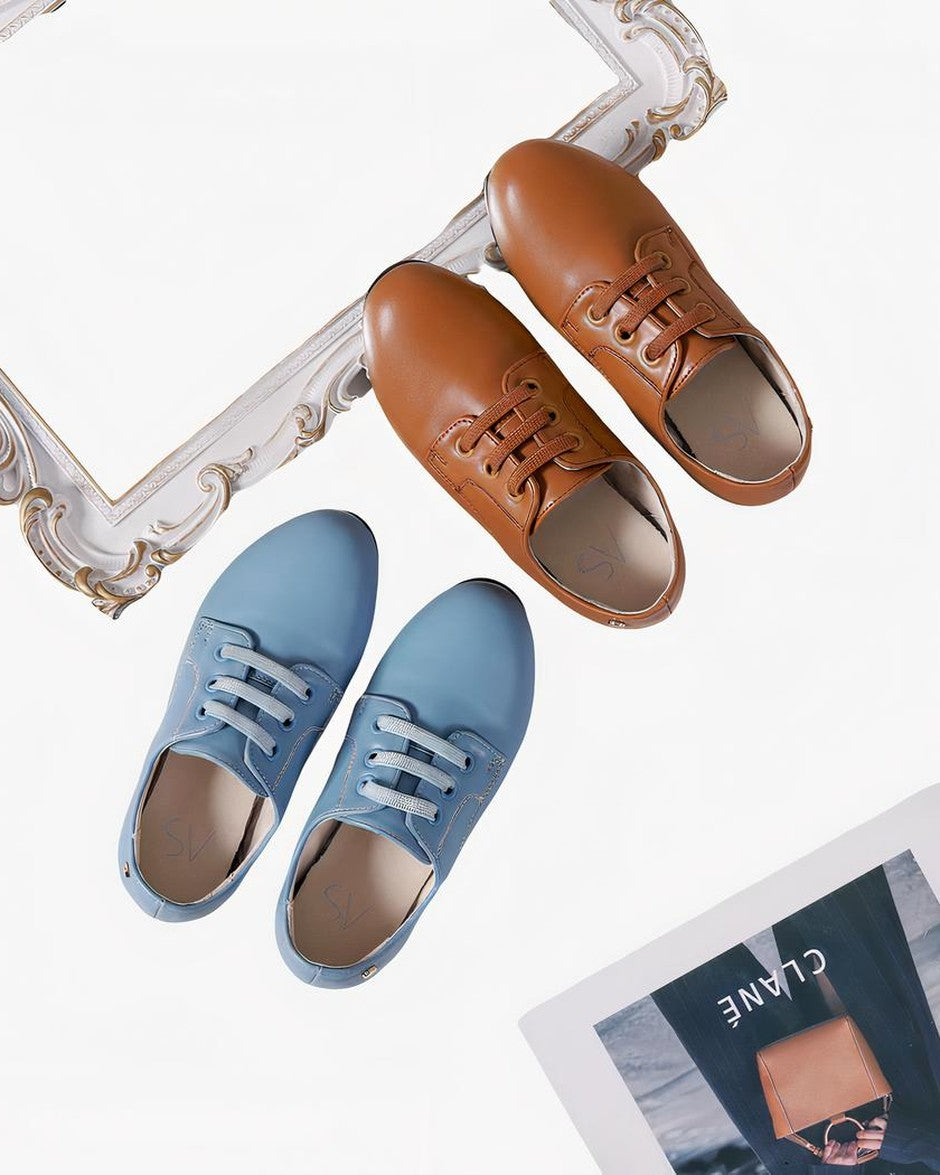 Mocassin enfant - Mocassins habillés à lacets élastiques pour garçons Image