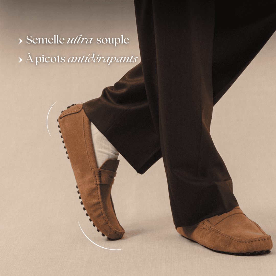 Classico - Mocassins driver en daim premium pour homme