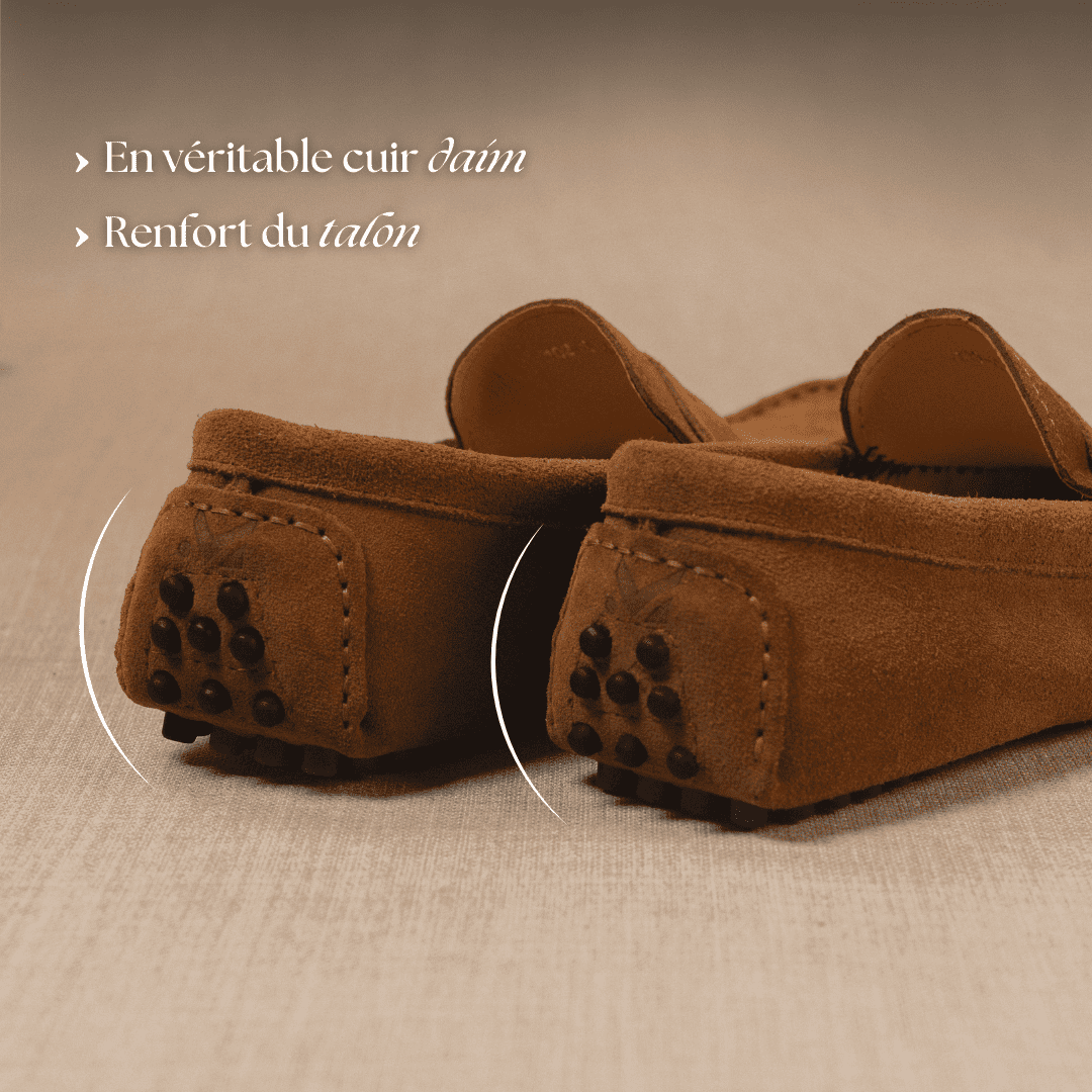 Classico - Mocassins driver en daim premium pour homme