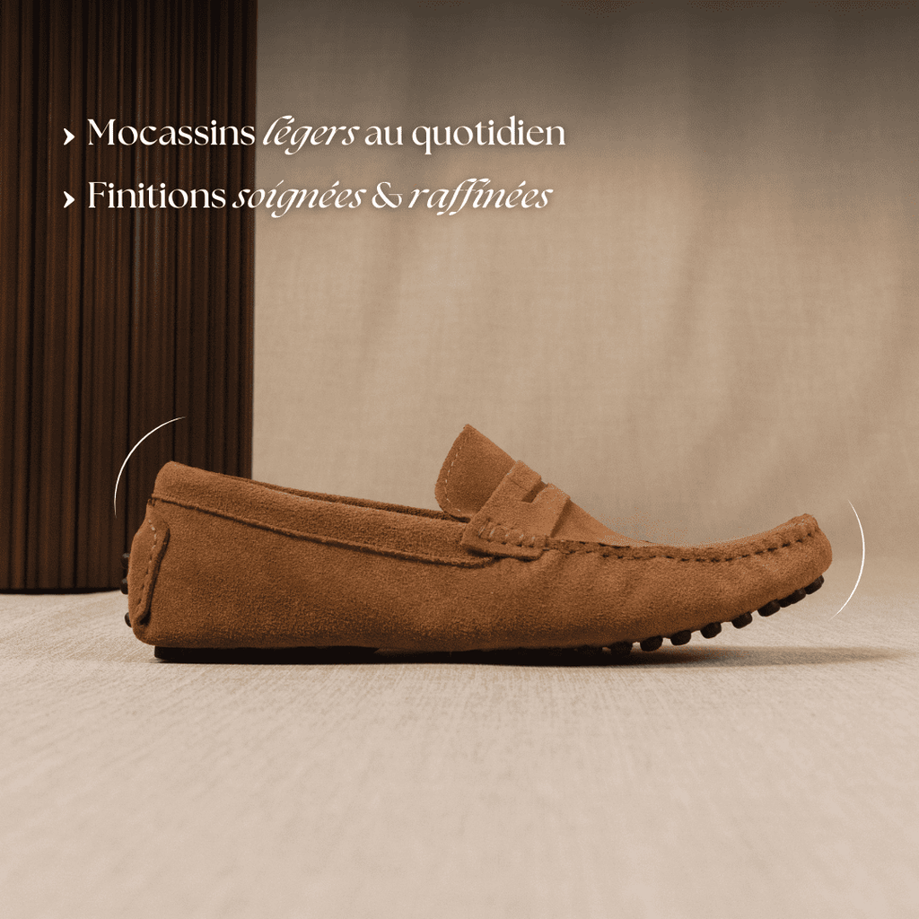 Classico - Mocassins driver en daim premium pour homme