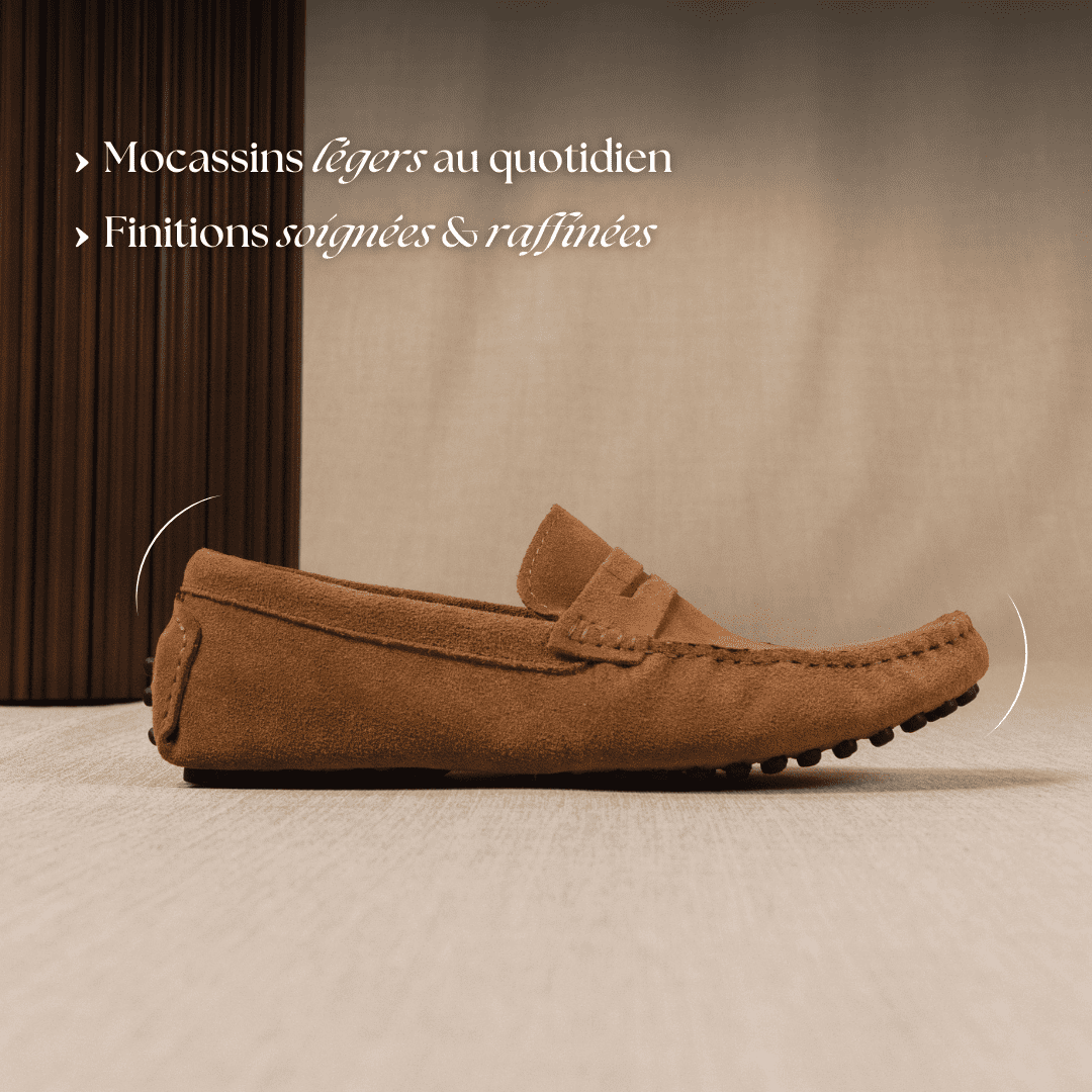 Classico - Mocassins driver en daim premium pour homme