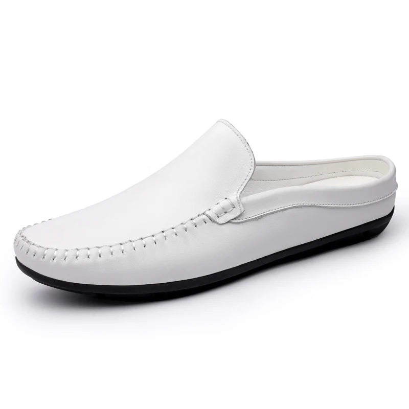 Mule en cuir pour homme, coloris Blanc