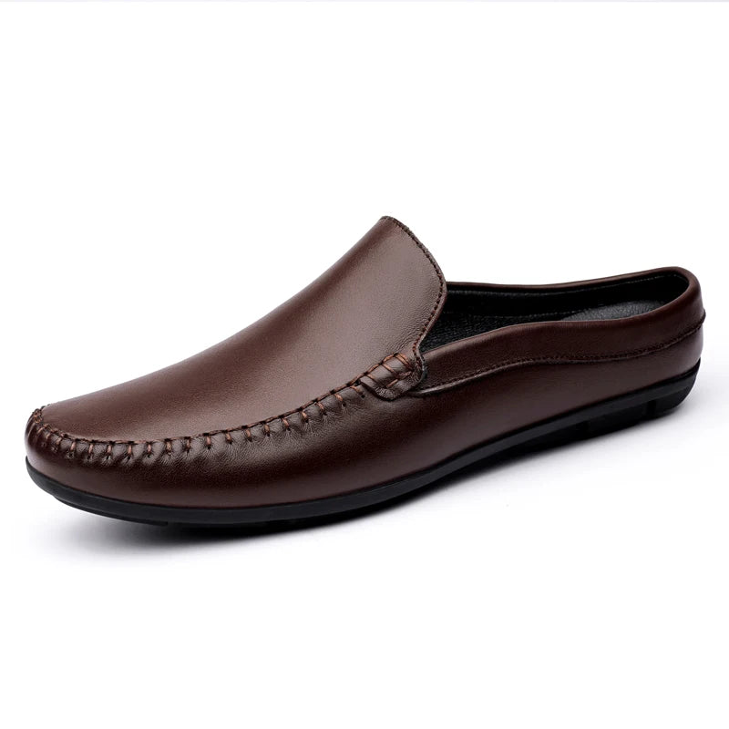 Mule en cuir pour homme, coloris Marron