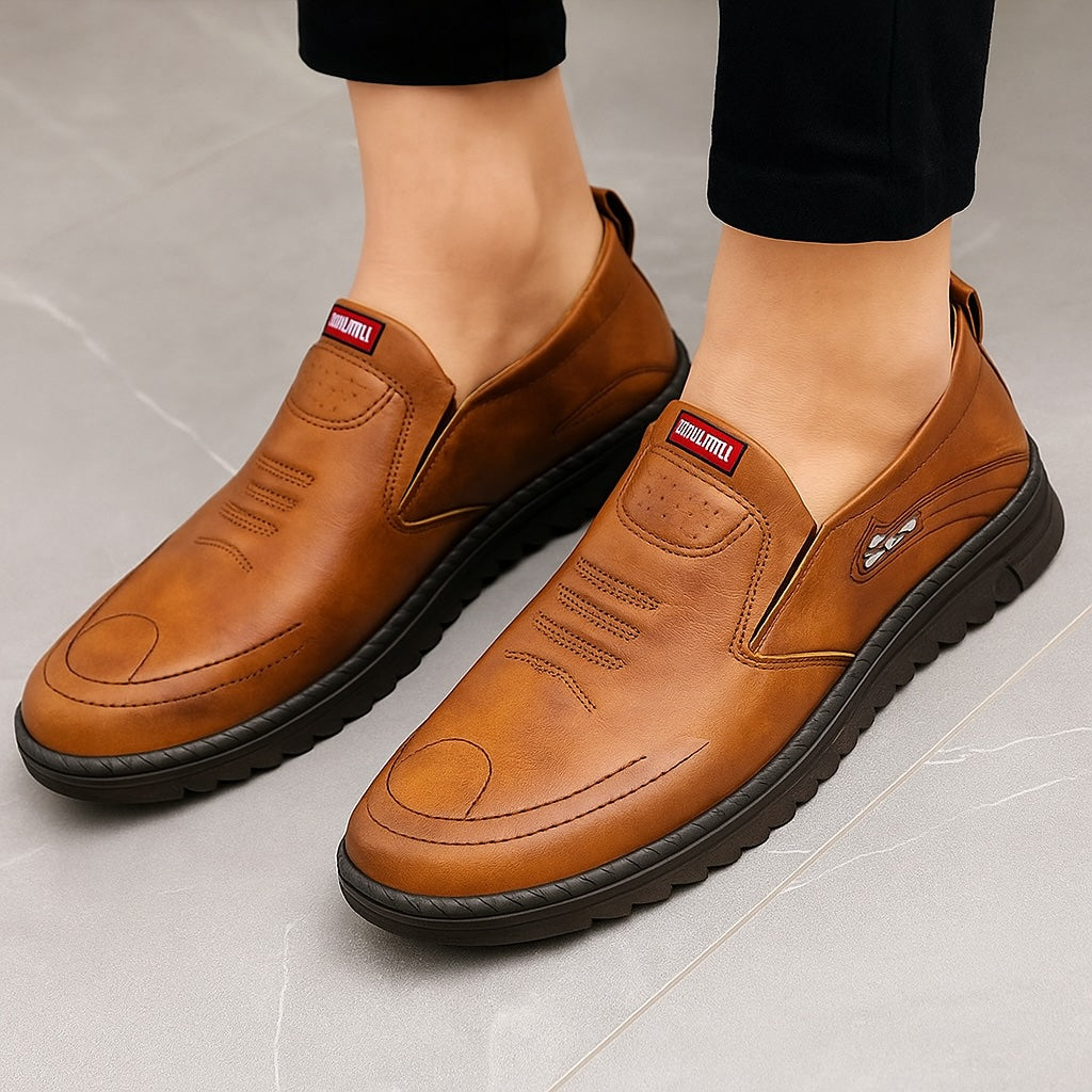 Mocassins orthopédiques à semelle épaisse pour homme
