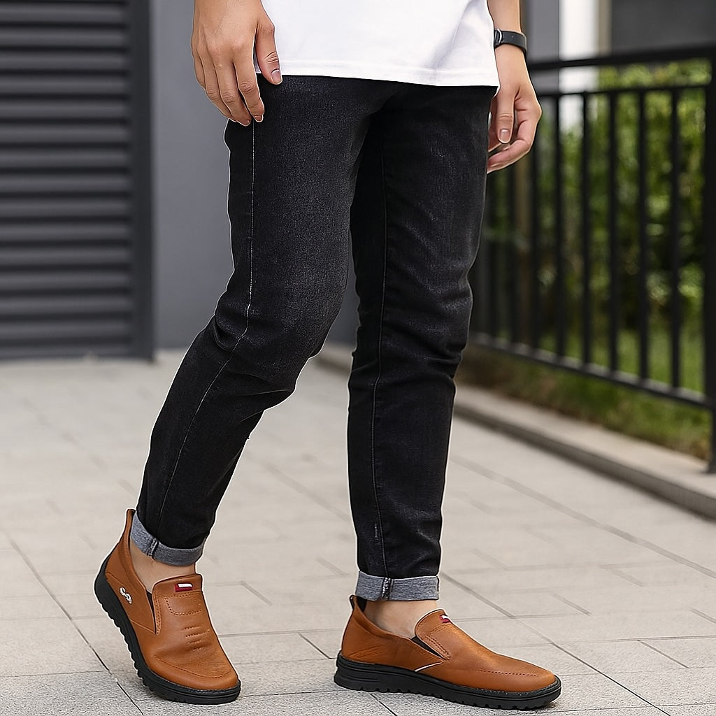 Mocassins orthopédiques à semelle épaisse pour homme