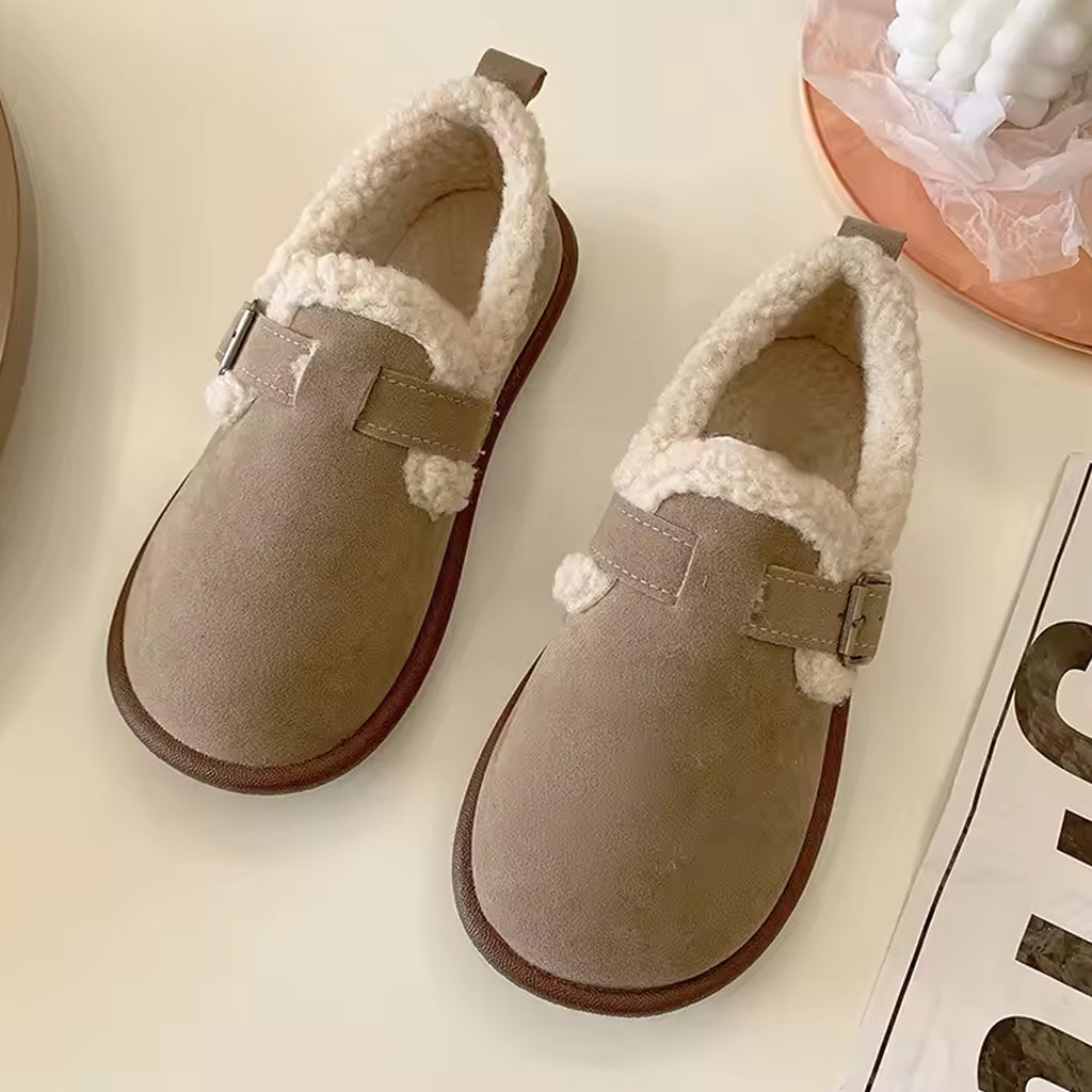 Mocassin sabot fourré fermé pour femme