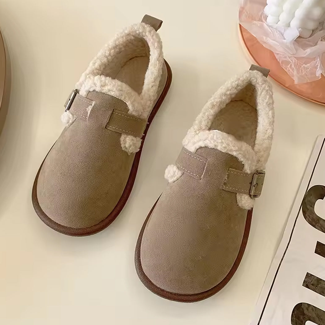 Mocassin sabot fourré fermé pour femme
