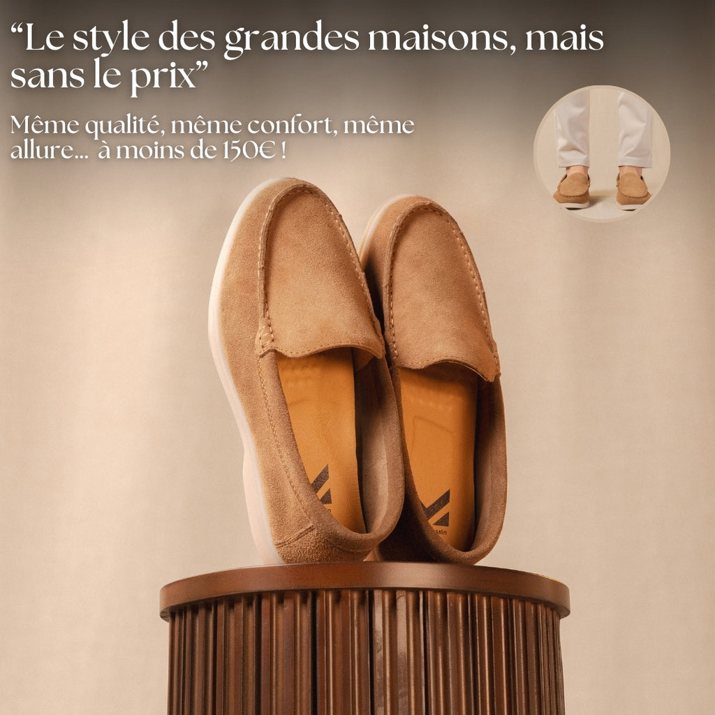 Yacht - Mocassins premium en daim véritable pour homme