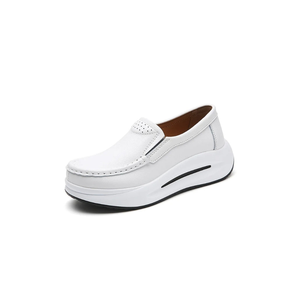 Mocassins compensés à semelle épaisse pour femme
