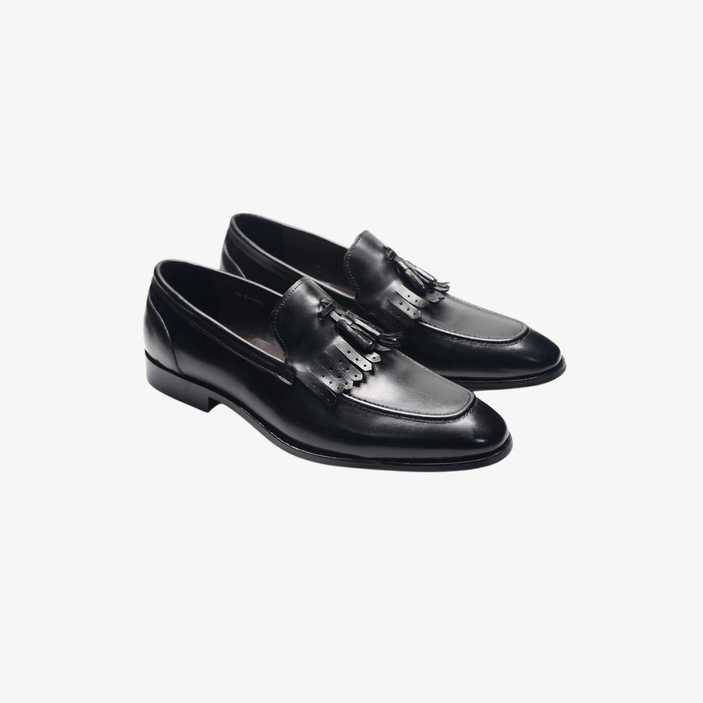 Mocassins à gland en cuir brillant pour homme