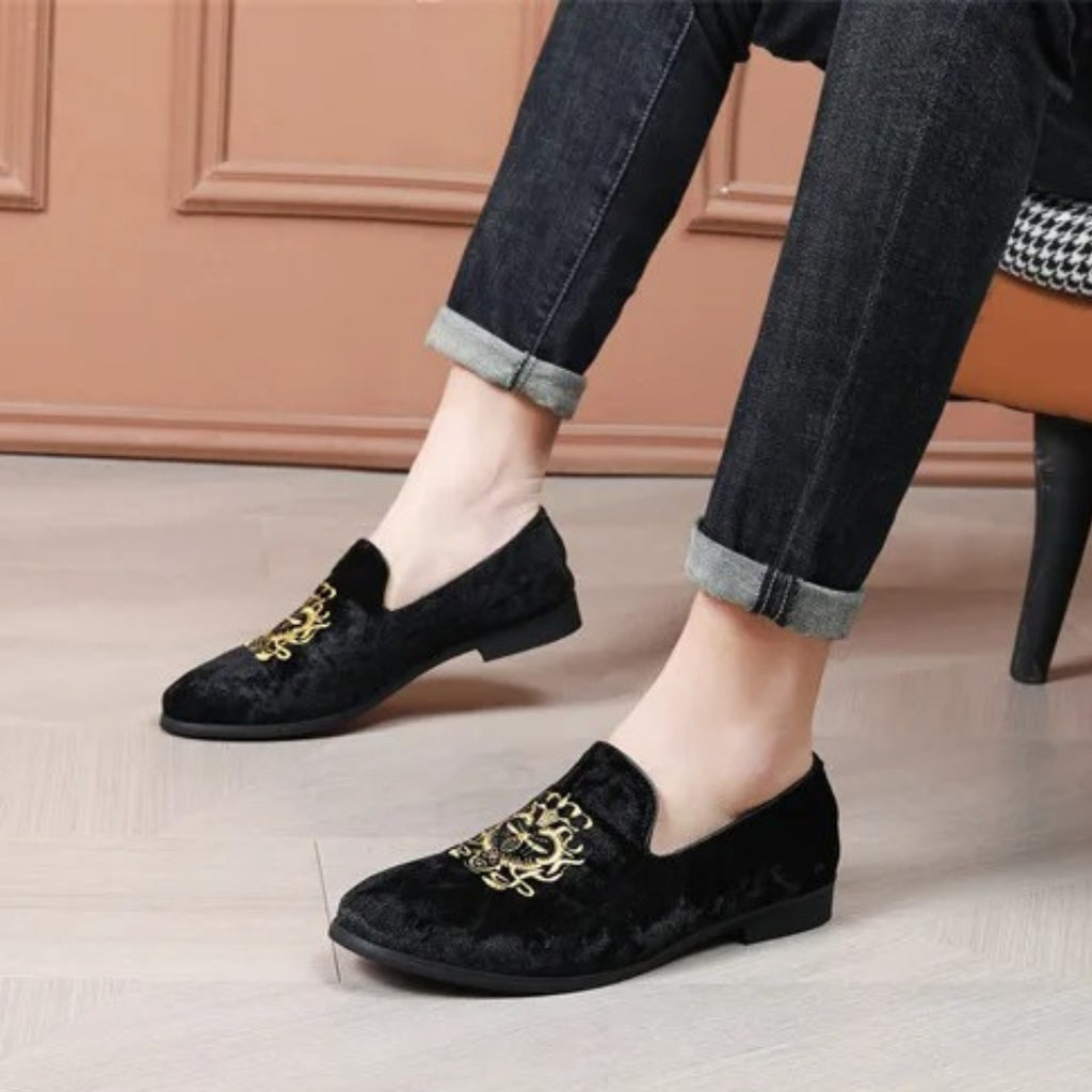 Mocassins mariage en daim synthétique pour homme