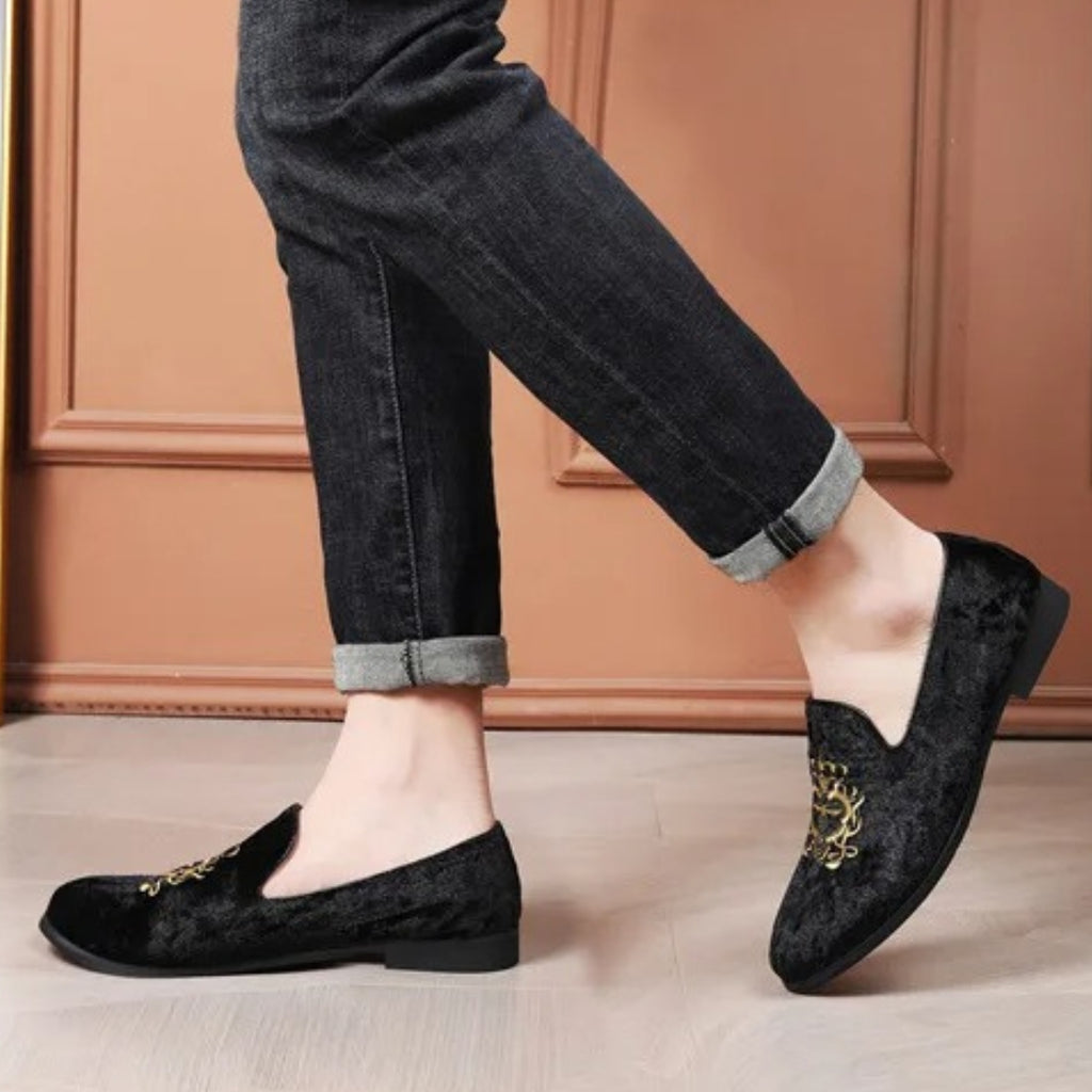 Mocassins mariage en daim synthétique pour homme