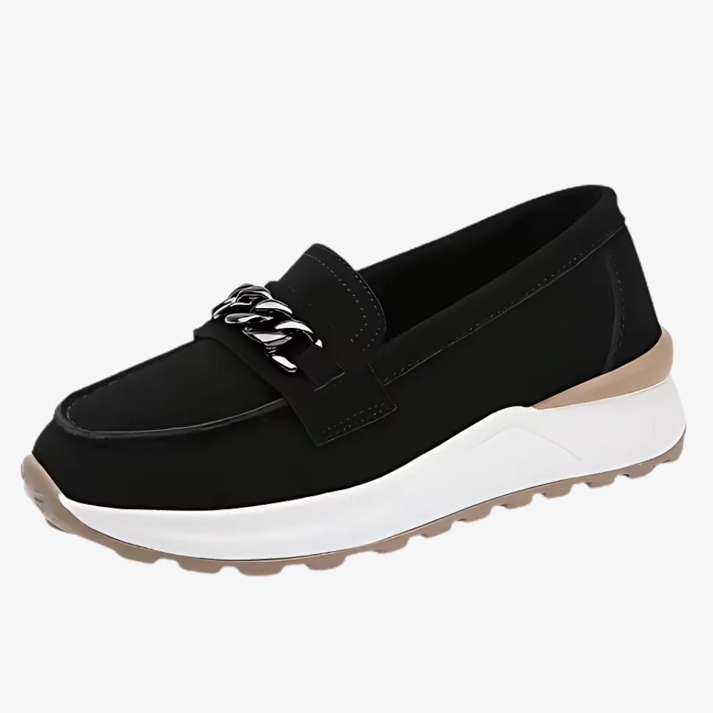 Mocassins baskets à plateforme en suédine