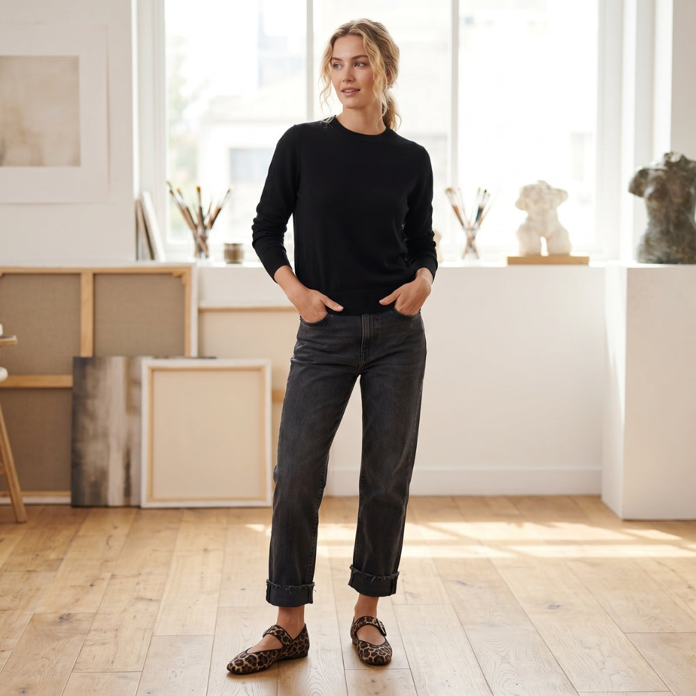 Mocassin ballerine femme imprimé animal à maxi boucle