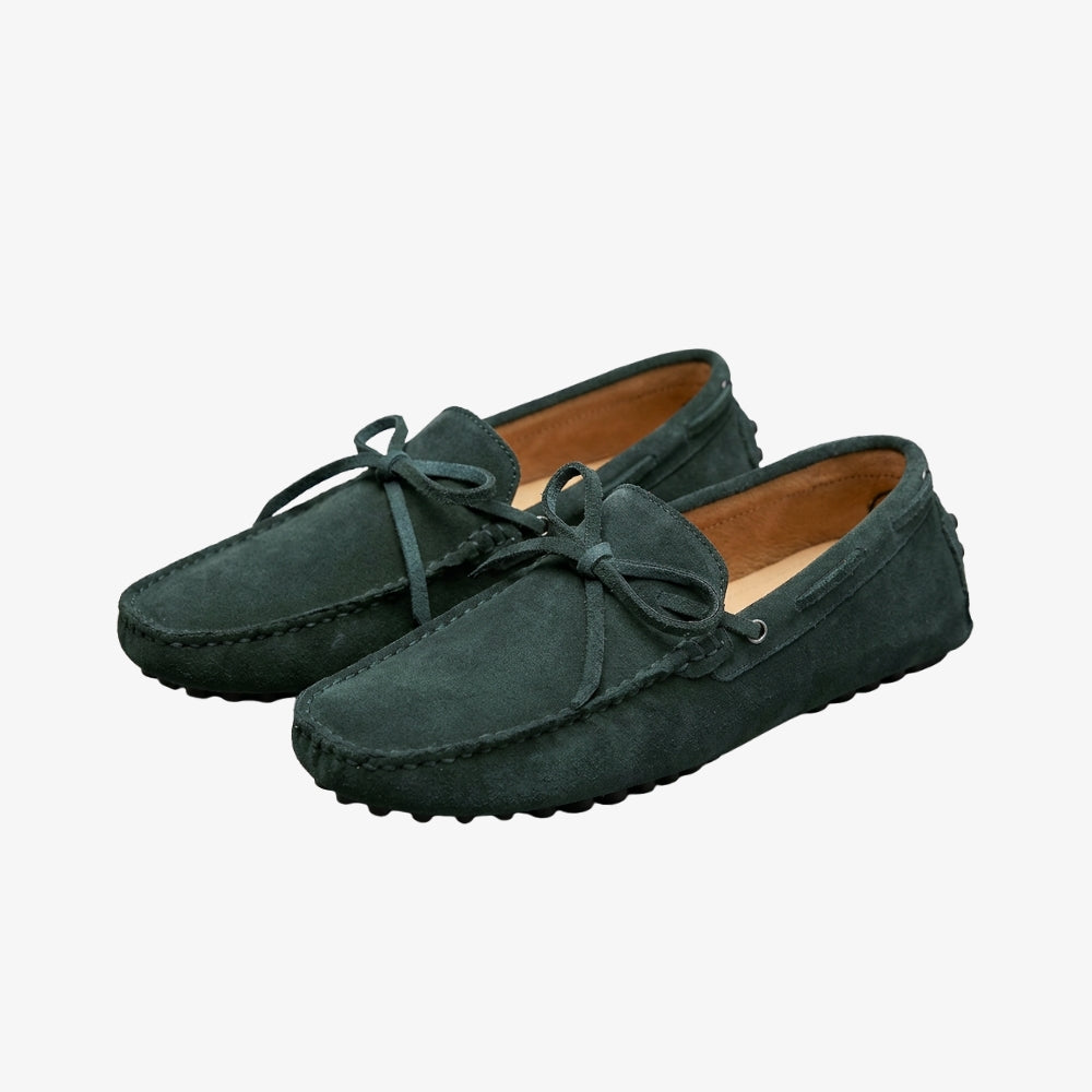 Mocassin daim homme à noeud style old money