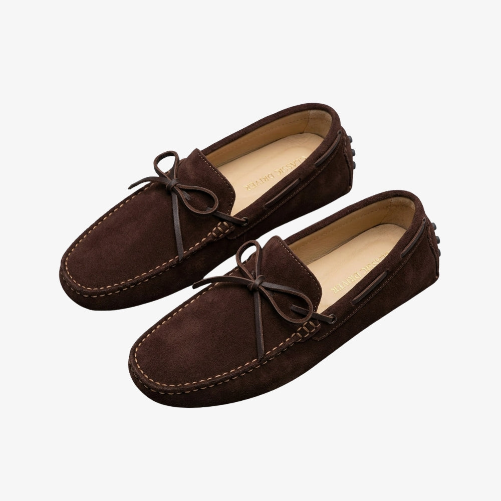 Mocassin daim homme à noeud style old money