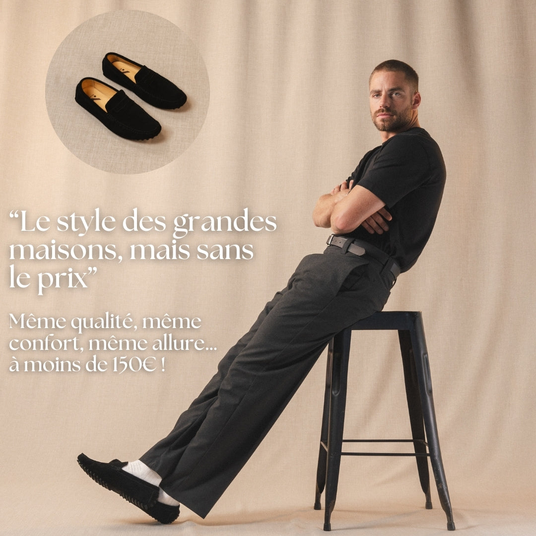 Classico - Mocassins driver en daim premium pour homme