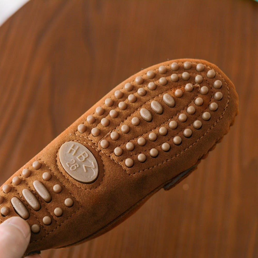 Mocassins souples en daim pour garçons