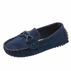 Mocassins souples en daim pour garçons, Bleu marine