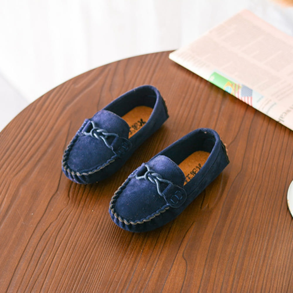 Mocassins souples en daim pour garçons