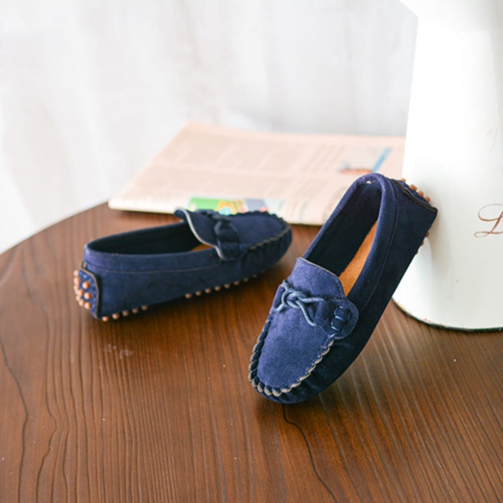 Mocassins souples en daim pour garçons