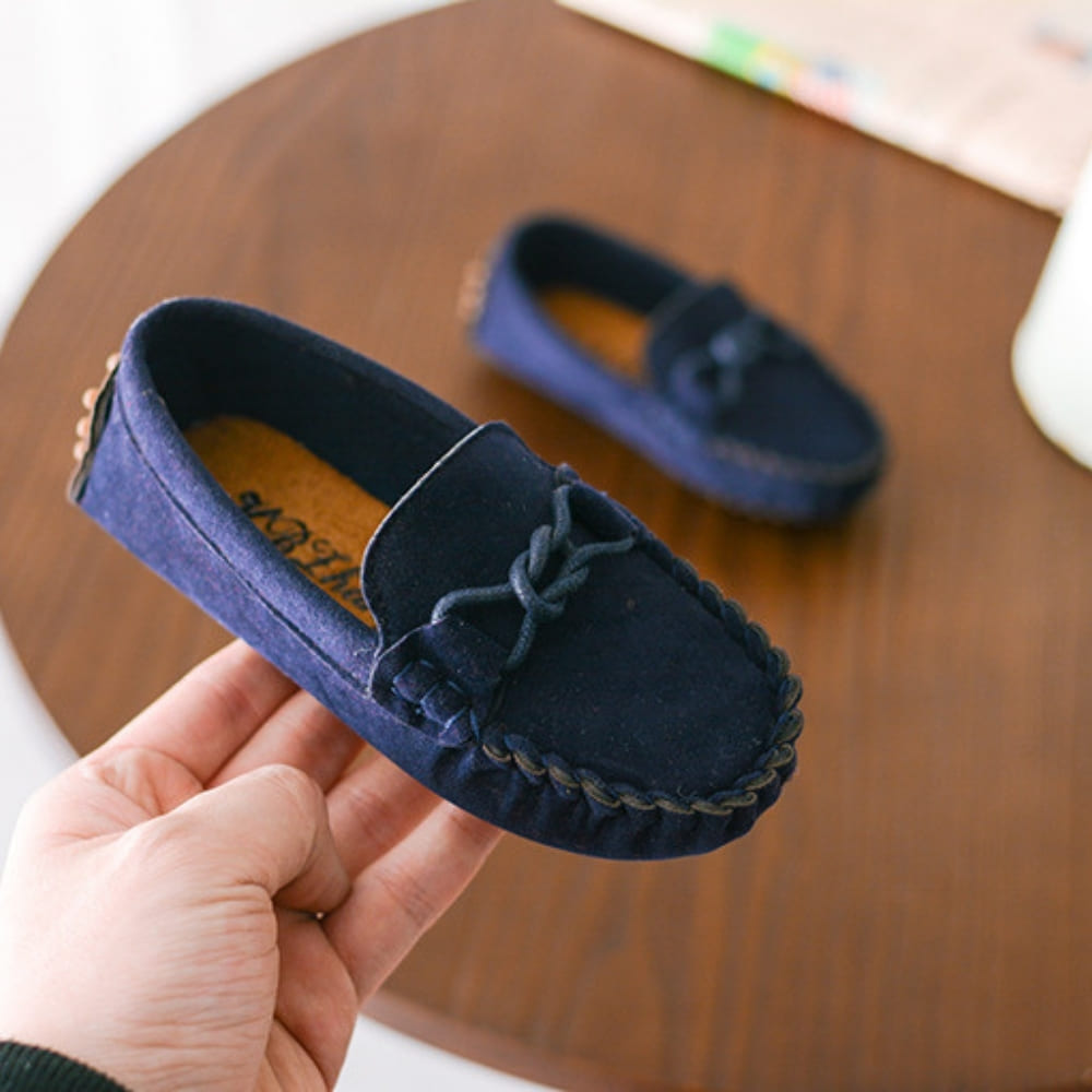 Mocassins souples en daim pour garçons