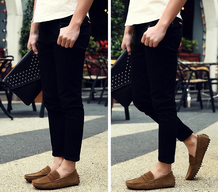 Mocassins souples en daim pour hommes
