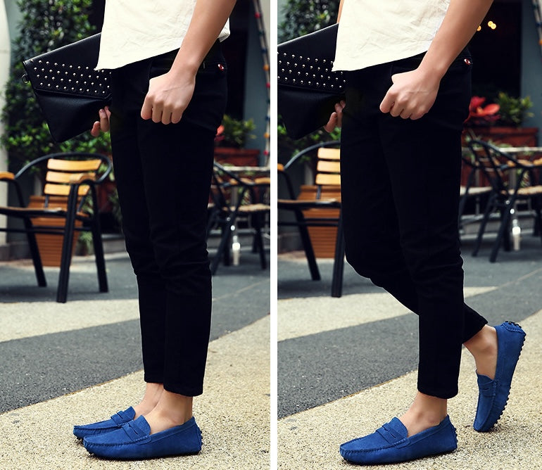 Mocassins souples en daim pour hommes