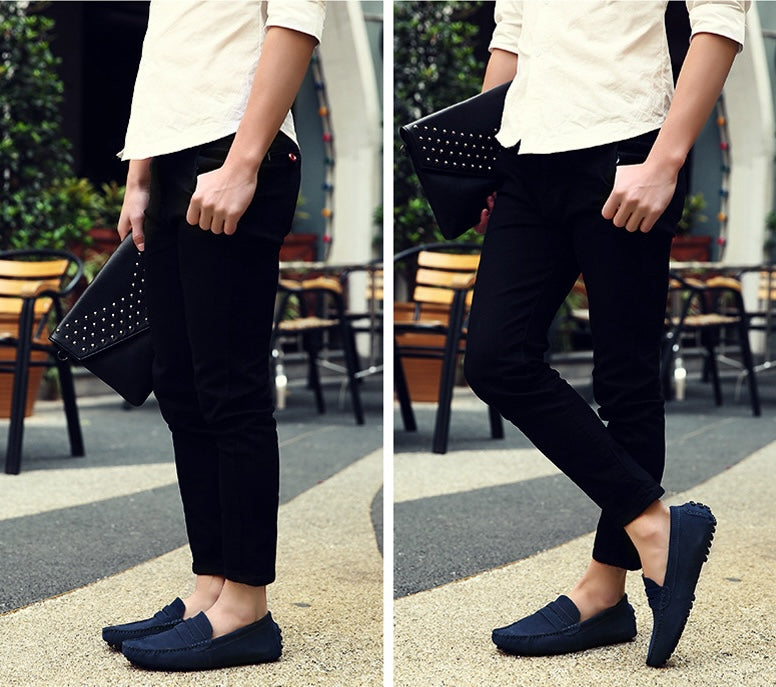 Mocassins souples en daim pour hommes