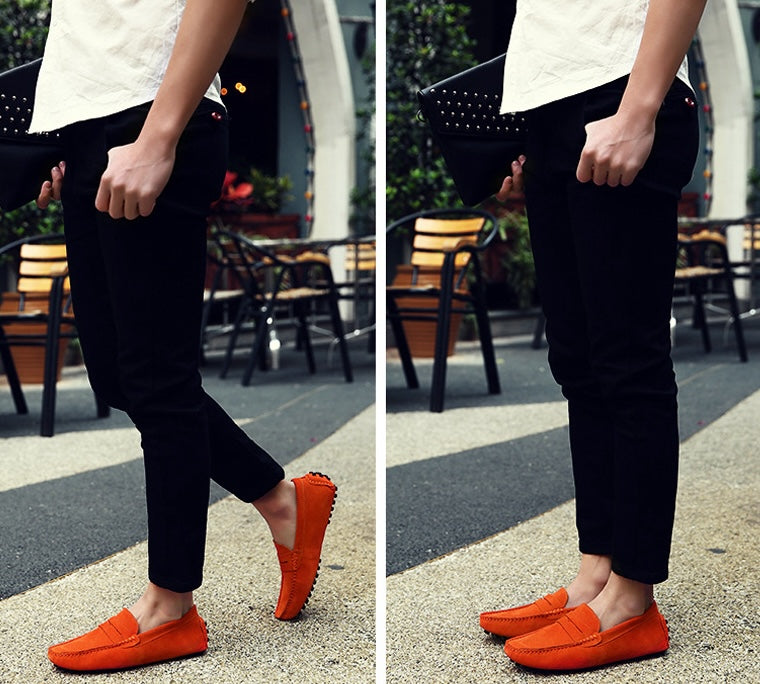 Mocassins souples en daim pour hommes