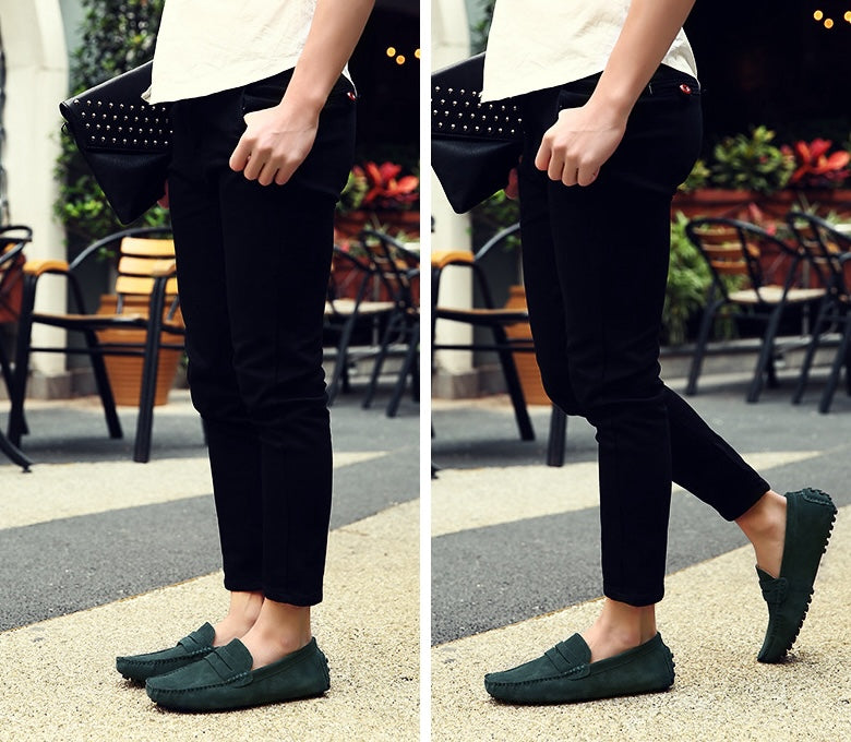 Mocassins souples en daim pour hommes