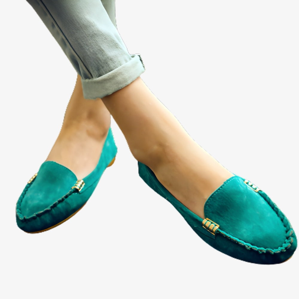 Mocassins en simili cuir velours pour femmes