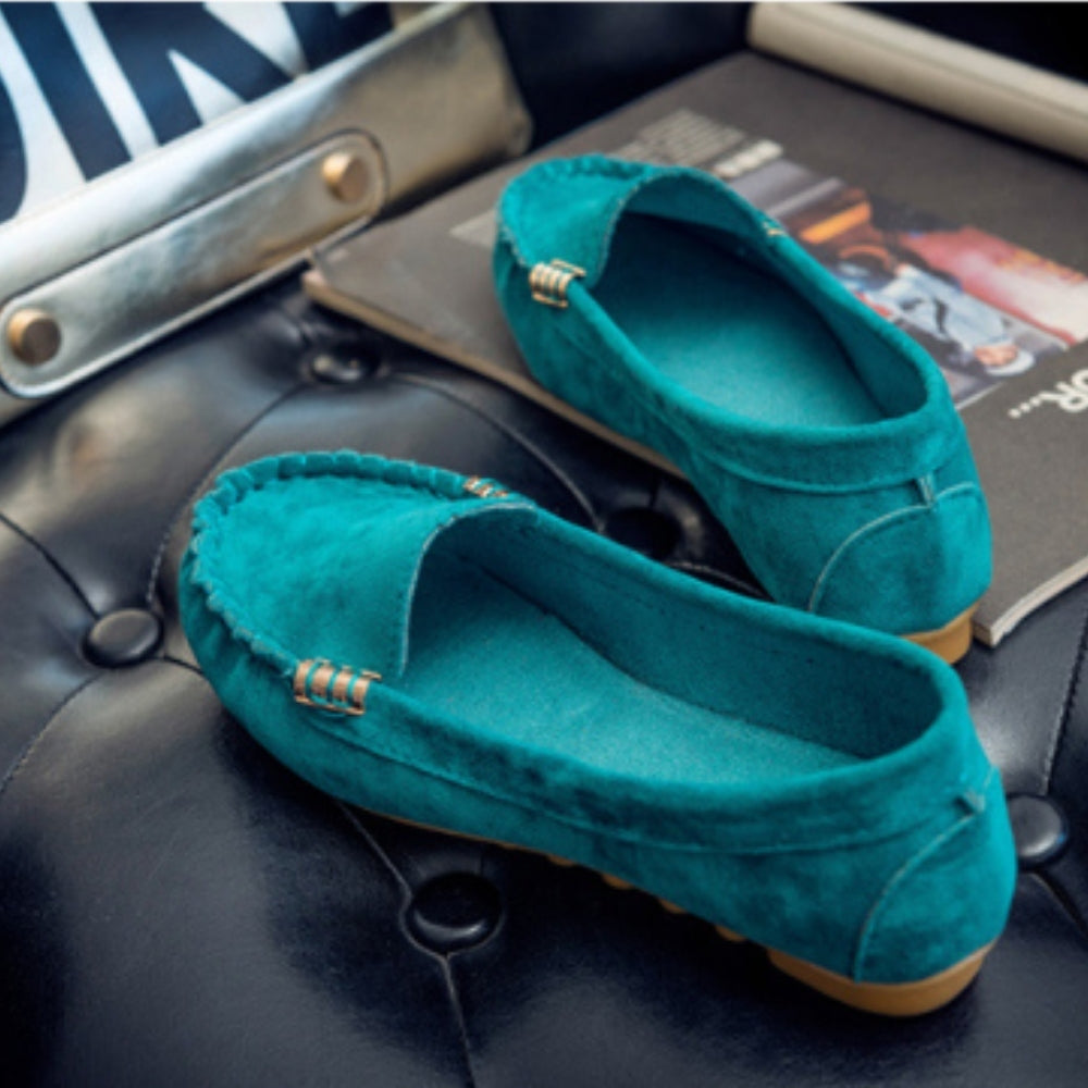 Mocassins en simili cuir velours pour femmes