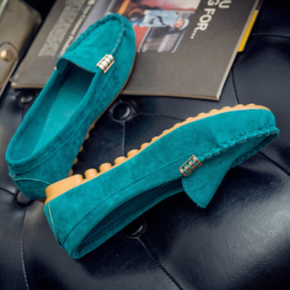 Mocassins en simili cuir velours pour femmes