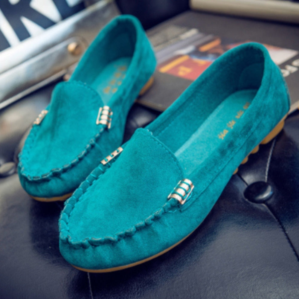 Mocassins en simili cuir velours pour femmes