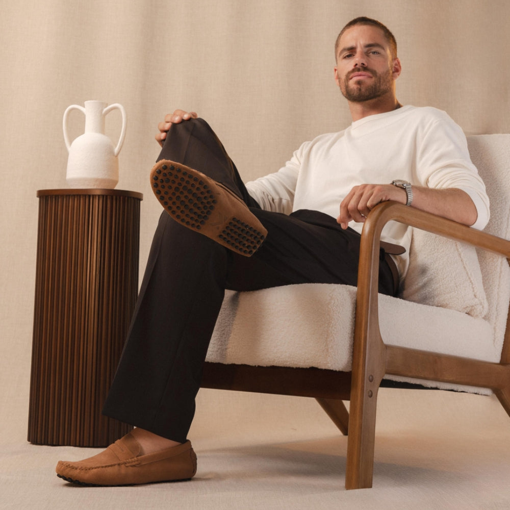 Classico - Mocassins driver en daim premium pour homme