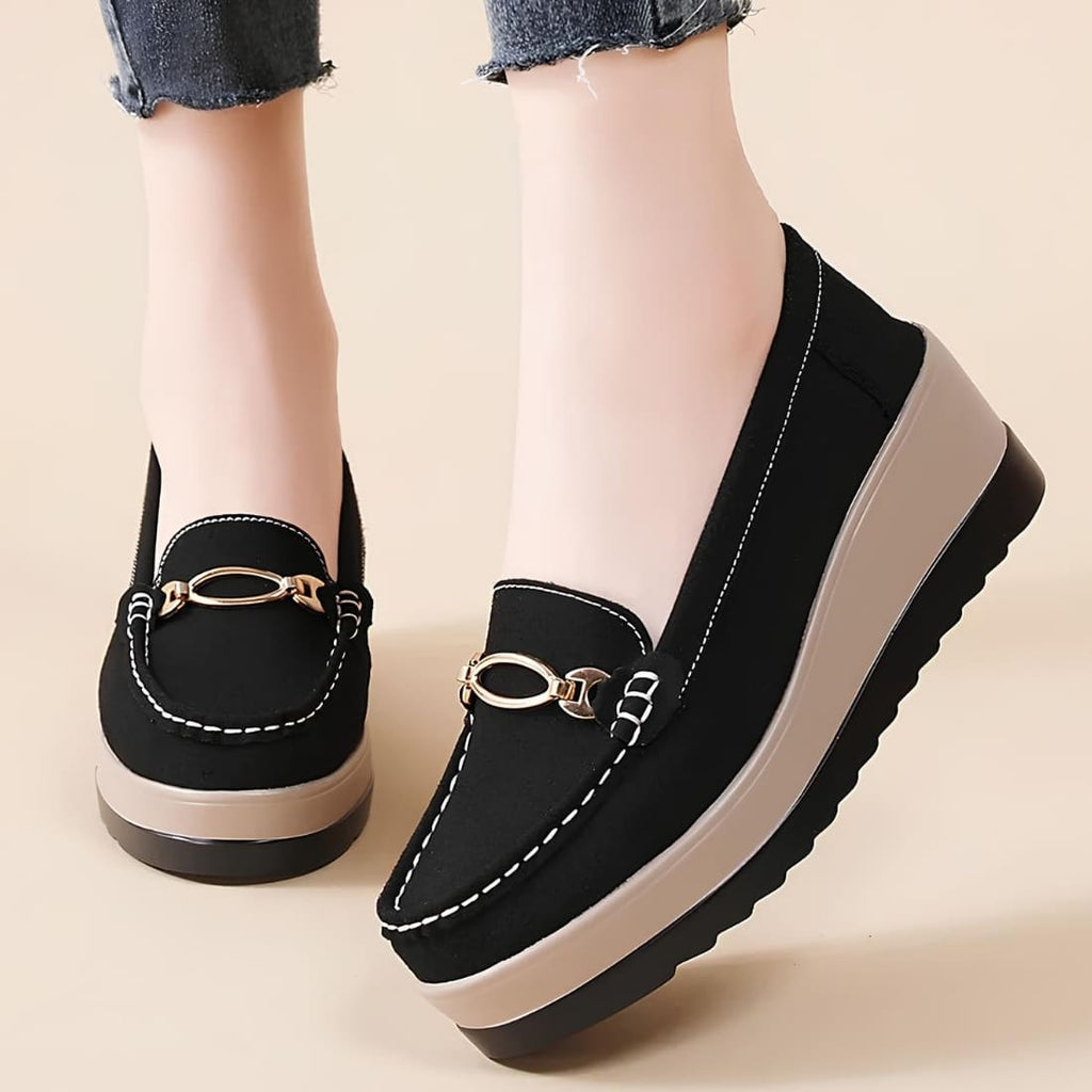 Mocassins à plateforme confortable pour femme