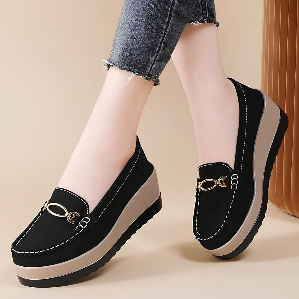 Mocassins à plateforme confortable pour femme