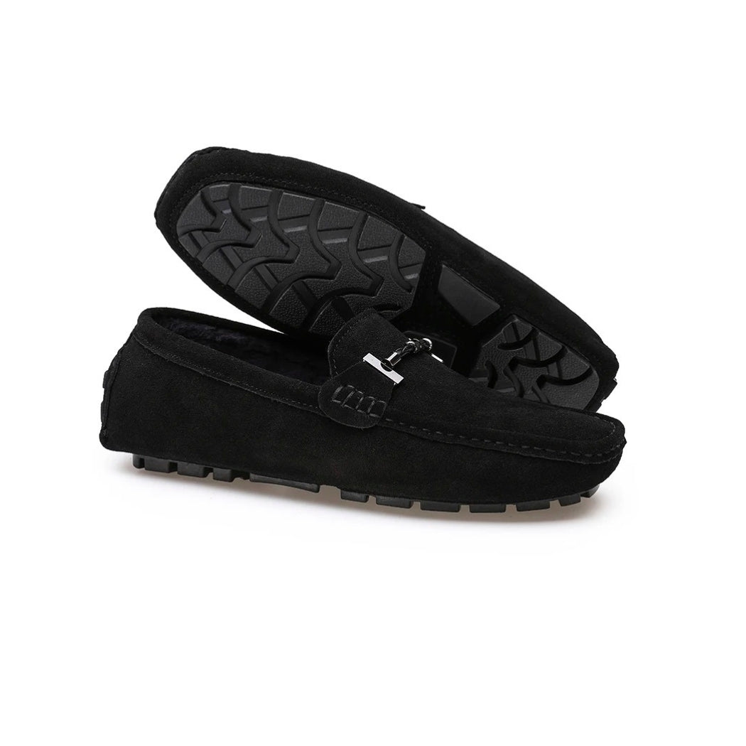 Mocassins en daim doublés pour homme
