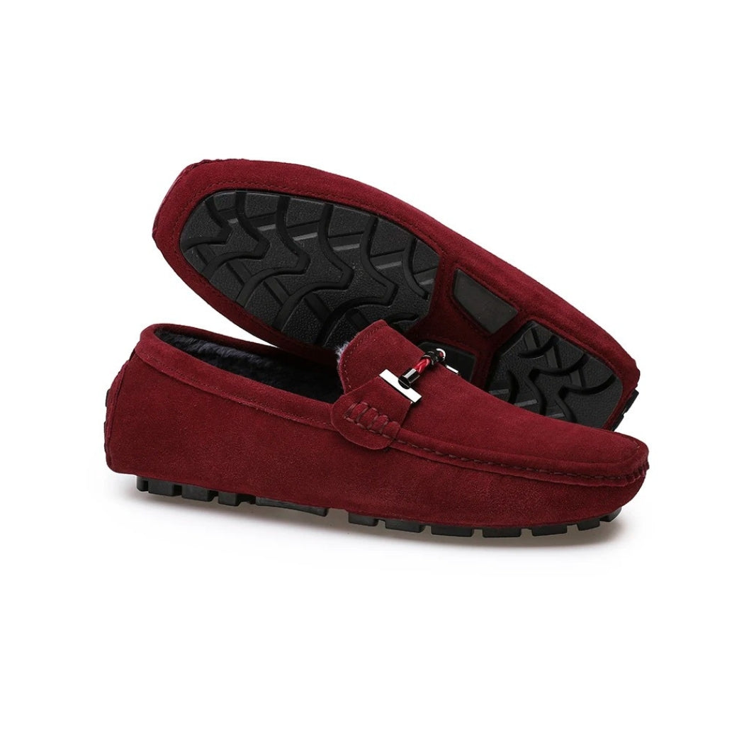 Mocassins en daim doublés pour homme