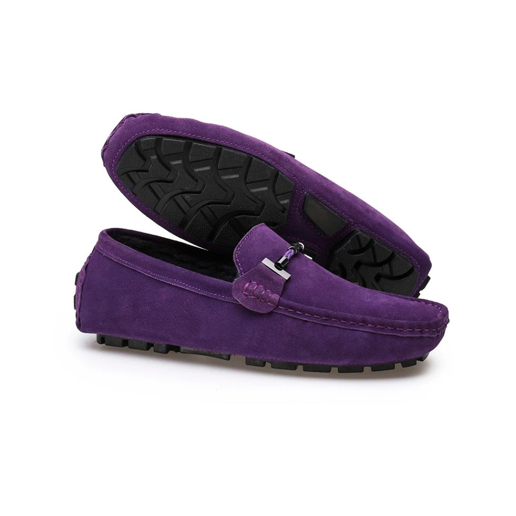 Mocassins en daim doublés pour homme