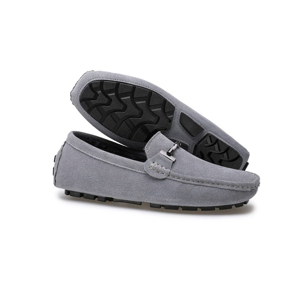 Mocassins en daim doublés pour homme