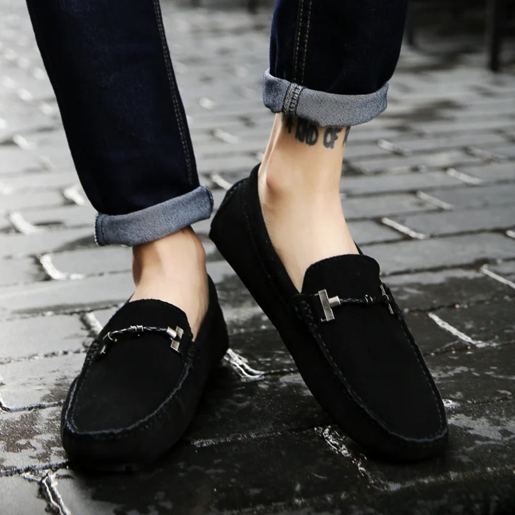Mocassins en daim doublés pour homme
