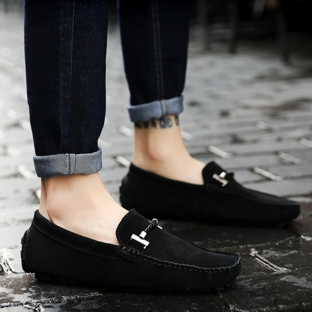 Mocassins en daim doublés pour homme