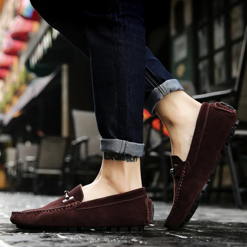 Mocassins en daim doublés pour homme