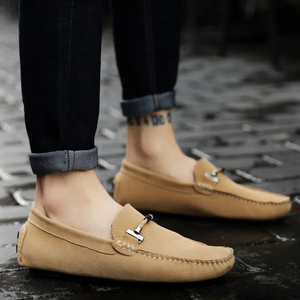 Mocassins en daim doublés pour homme