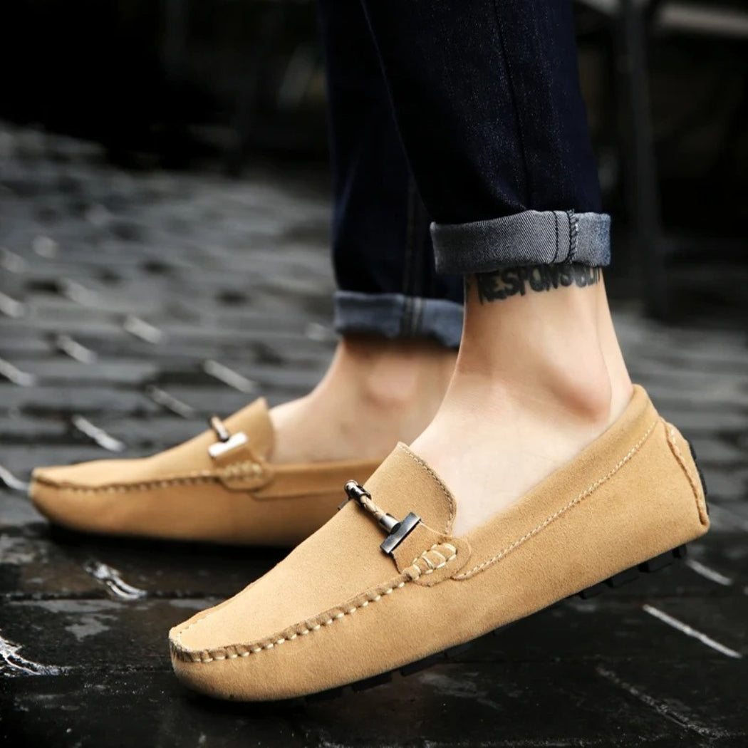 Mocassins en daim doublés pour homme